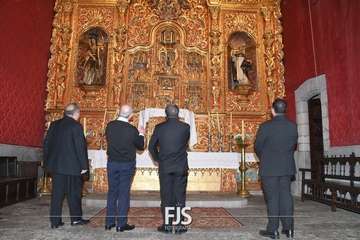 Visita del nuncio del Papa a la Basílica de Telde/Francisco Javier Santana y Antonio Alí.